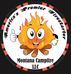 Montana Campfile Logo flame person in a circle Montana Campfile Logo flame person in a circle