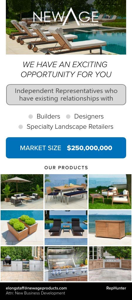 New Age Products, Builders, Designers, Specialty Landscape Retailers