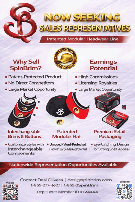 SpinBrim patented modular headwear system