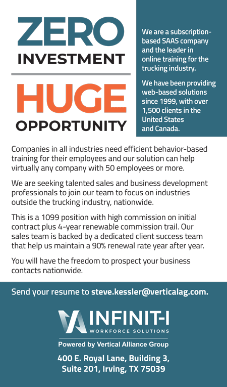 Infinit-i Workforce Solutions subscription-based SAAS company and the leader in online behavior-based training for the trucking industry