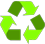 Green arrows in triangle shape